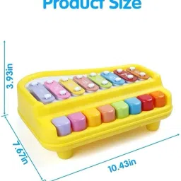 2-in-1 Piano and Xylophone with 8 Colorful Keys Includes 2Sticks-picture-20