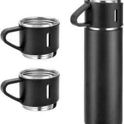 Vacuum Insulated Flask set 3Cup set (Black) 500 ml Flask 500 ml Flask-14