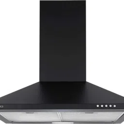 Strip CF 60 Nero Pyramid Shape 60cm| 3 Layer Mesh filter|Powerful suction |Low Noise |LED Lamp | Push Button Control Wall Mounted Black 880 CMH Chimney-image-33