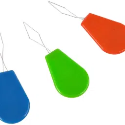 2 Pcs Hand DIY Sewing Threader Tool Knitting Thread Drop Shape Embroidery Thread Pick-image-1