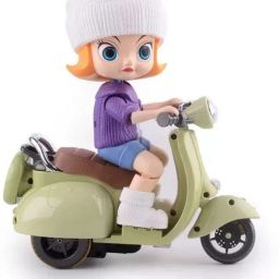 Stunt Bike with Girl | Bump & Go 360 Degree Rotating| LED Light & Music-image-53