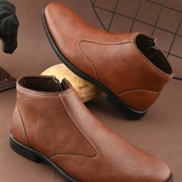 Men's Casual Outdoor High Top Chelsea Boots, Comfortable Hiking and Trekking Boots For Men-image-98