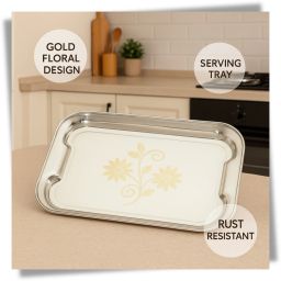 Serving Tray for Kitchen Food Tray for Parties, Catering, Dining Everyday Use Tray Serving Set-image-30