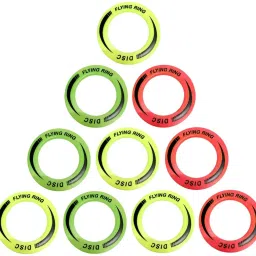 Flying Rings Kids Outdoor Sports Toy Pool Beach Backyard Pack of 12 (Multicolor) Plastic Sports Frisbee-1