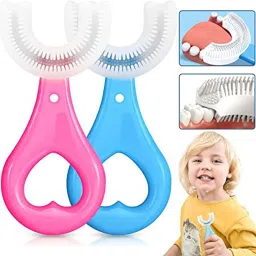 U-Shaped ,Soft Silicone Toothbrush for Kids Age -(2-12 yrs) Ultra Soft Toothbrush-image-73