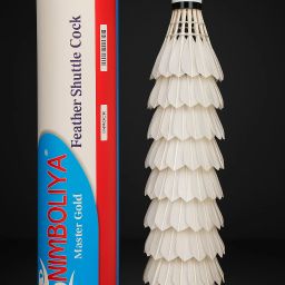 Master Gold Feather Shuttlecock - Pack of 10 | Beginners & Casual Play Feather Shuttle - White-18
