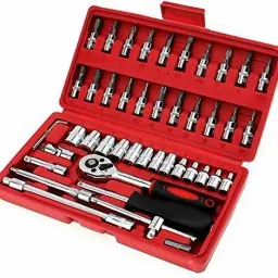 edenglow 46 IN 1 TOOLKIT BLACK Socket Set Standard Screwdriver Set image 2