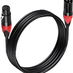 Male to Female XLR Cable for Condenser Microphone Balanced 3 Pin Copper Coated Double Angled XLR Patch Cable-13
