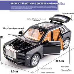 flysky 1:32 Roll Royce Cullinan Diecast Metal Pullback Toy car with Openable Doors image 2