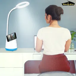 make ur wish Touch On/Off Switch LED Desk Lamp/Student Study Reading/Learning Dimmer/Brightener Rechargeable Led Table Lamps(Multicolor) Study Lamp image 4