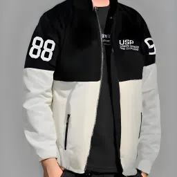 Men Colorblock Casual Jacket-image-57