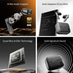 boat Airdopes 800 HiDef, Hi-Res LDAC, Adv 4Mic AI-ENx, App Support, Fast Charge, IPX5 Bluetooth Headset image 5