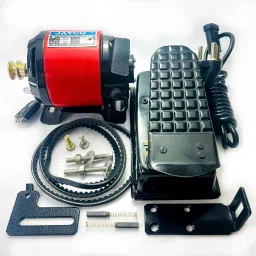 Sewing Machine Motor (COPPER WINDING) with Regulator (& Heavy Base +L-SET) -RED- Electric Sewing Machine-picture-11