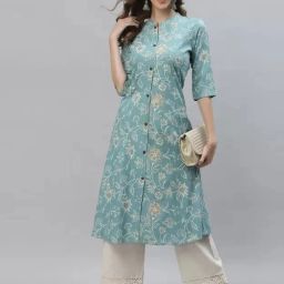 Women Printed Viscose Rayon Straight Kurta-image-31