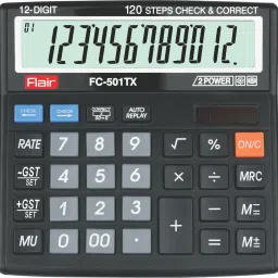 501TX Flair FC-501TX Desktop Series GST Calculator BasicCalculator-14