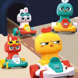 Press and Go Racing Cars Animal Design 2 Vehicles Fun Toy for Babies & Kids-41