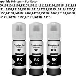canoff Refill Ink Black for Ep. 001/003 L3110 L3100 L3101 L3115 L3116 L3150 Black Ink Bottle-image-90