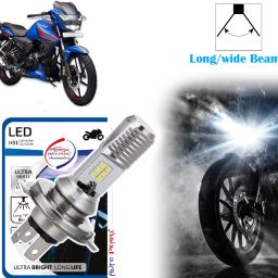 2-Side 12Led Chips Motorcycle Bulb 7500K-12V-9W wide Beam Ultra Bright White E35 Headlight Motorbike LED for TVS (12 V, 9 W)-29