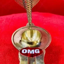 JALDHARI/SHIVLING STAND,BRASS SHIV LINGAM STAND/JALHARI Decorative Showpiece - 9 cm-5