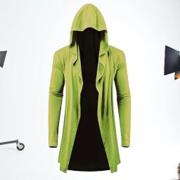 Men Longline Full Sleeve Green Shrug-image-93