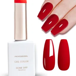 Red UV Gel Nail Polish - UV Soak Off Nail Polish for Women and Girls Red-image-98