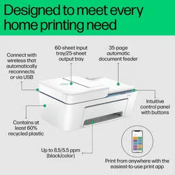 HP DeskJet Ink Advantage 4278 All in One Wi-Fi Inkjet Printer with Icon LCD Display (Simple Setup Smart App, Blue Breeze) image 5
