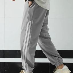 Men Solid Grey Track Pants-image-90