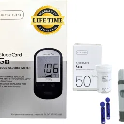GlucoCard G+ Glucometer – 50 Strips, Easy Use, Made in India Glucometer-picture-1