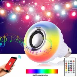 BSVR Smart RGB Music Bulb 342 Bluetooth Speaker, Remote Control For Party Decoration Speaker Mod-44