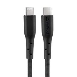 Stuffcool Centum Type C to Type C 3.9 Feet (1.2M) Cable (Tangle-free Design, Black)-27