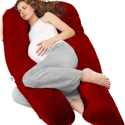 U Shape Full Body Support Maternity Pillow For Pregnant Women Microfibre Solid Pregnancy Pillow Pack of 1-image-57