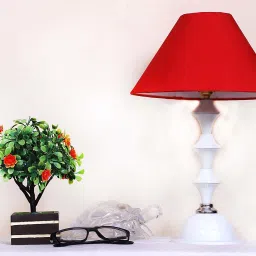 Conical Shade Table Lamp (Red) Table Lamp-8