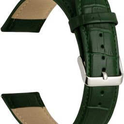 RStraps 22MM GREEN 22 mm Genuine Leather Watch Strap-image-13
