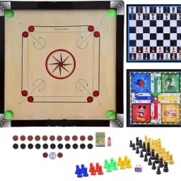 Combo 20 Inch Small Carrom Board With 2 in 1 Ludo Chess 50 cm Carrom Board-picture-9