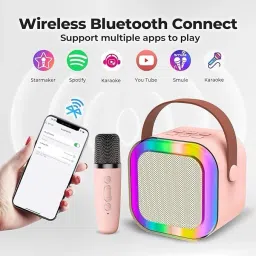 Rosario Bluetooth Speaker with RMS Stereo Sound, Wireless Mic with 4 Voice Converter 5 W Bluetooth Party Speaker image 5