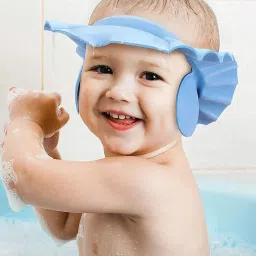 Soft Baby Shower Cap Bathing Cap Toddler, Baby, Kids Shampoo Bath Bathing Safe-image-59