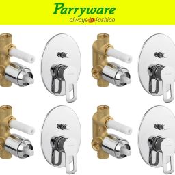 Pluto concealed Diverter Body with Concealed Upper Part set of 4 pic 023 Pluto Diverter with upper trim | Hot and Cold water Mixer | Complete set Diverter Faucet-89