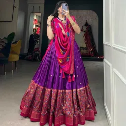 Self Design Semi Stitched Lehenga Choli-image-13