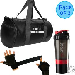 Fitness Duffle Bag with Protein Shaker and Gym Gloves, Stylish Bag For Men&Women Fitness Accessory Kit Kit-image-52
