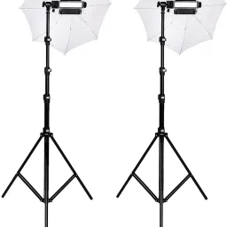 WON Pair Studio Porta Umbrella Video Light for Video Photography Portable Studio Kit 9 FEET New Edition 2021 White Reflector Umbrella-13