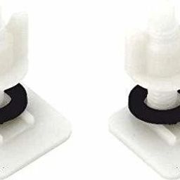 Plastic Toilet Seat Cover Hinges Type Squre Long Clamp (White) (45MM X 45MM) Custom Fit Toilet Seat Lid Lock-image-50