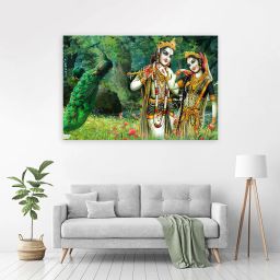 91 cm Lord Radha Krishna (Posters-36Inch X 24Inch) Self Adhesive Sticker-image-23