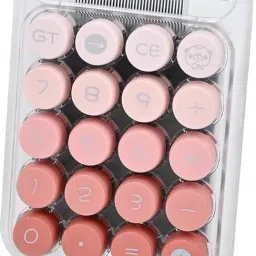 excecar 11911 Transparent Desk Calculator with Pastel Mechanical Buttons with 10 Digit Display BasicCalculator image 2
