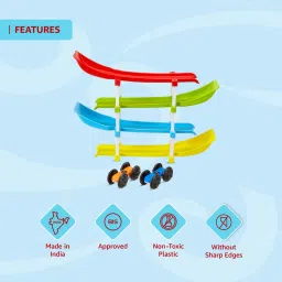 zesthome Ramp Racing Car Game Set for Kids – 4 Level Ramp with 2 Cars, Fun Activity Toy image 3