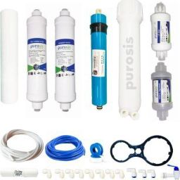 BAREEZÉ PURE PUROSIS PREMIUM QUALITY Full Service one year kit of 80 GPD RO Membrane & filter for All ... Pleated Filter Cartridge-image-54
