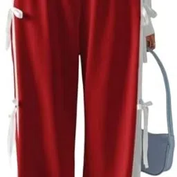 Women Solid Red Track Pants-image-75