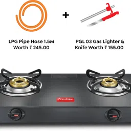 Atlas Plus Toughened Glass top with Lighter Knife and Hose Pipe Glass Manual Gas Stove-picture-23