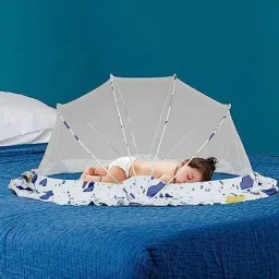 Nylon Kids Washable Foldable Baby Mosquito Net, Bottomless Net for Infants, for Safe & Easy Use | Mosquito Net-9