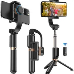 technofill Q08 Camera & Mobile, tripod with Selfie Stick with Mobile Holder Foldable Single Gimbal for Camera, Mobile-33