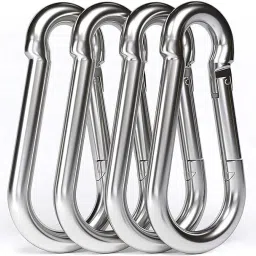 Stainless Steel Snap Hook Heavy Duty Safety Lock Cable Attachment,Snan (4 Hooks) Locking Carabiner-image-63